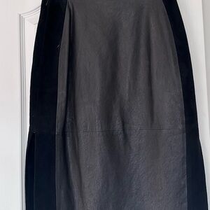Diane Von Furstenberg Gray Black Asymmetrical Pencil Skirt
